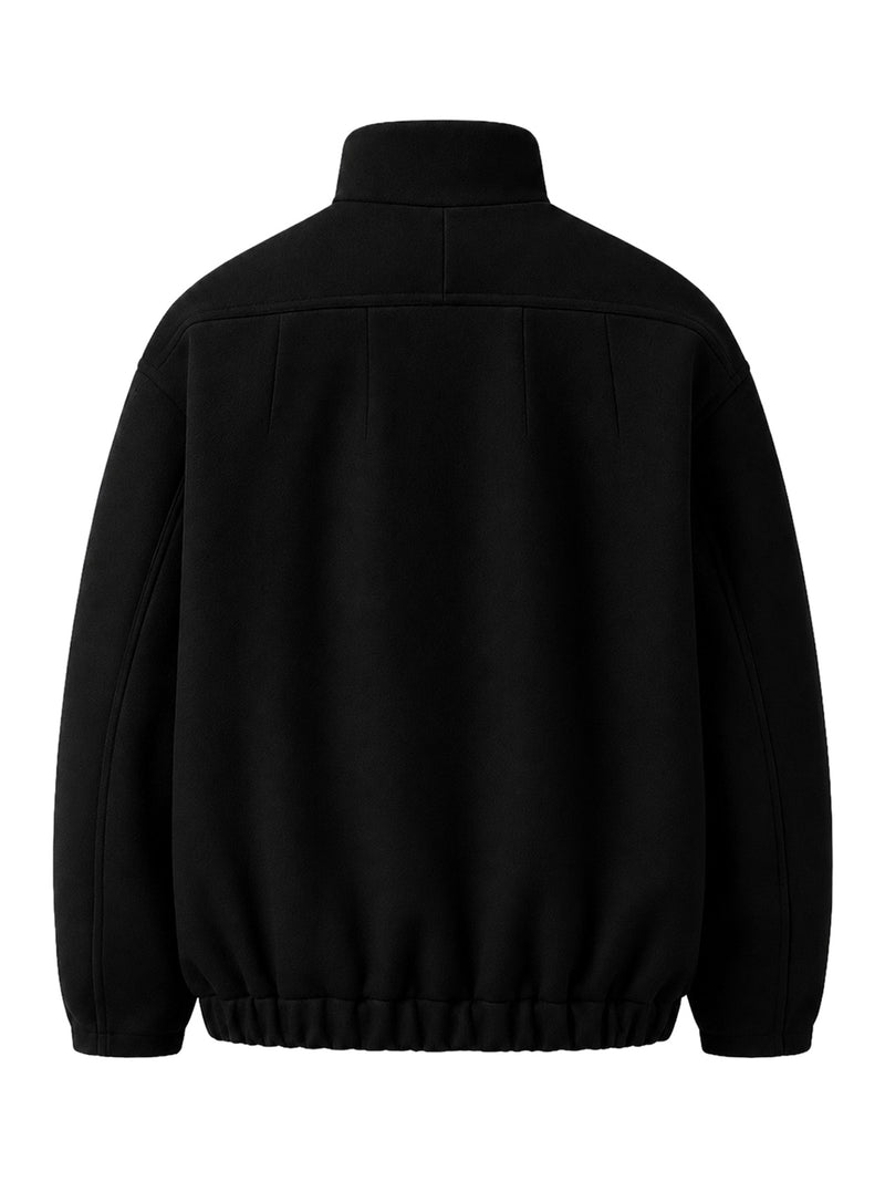 GIUBBOTTO BOMBER IN PANNO CON COLLO ALTO