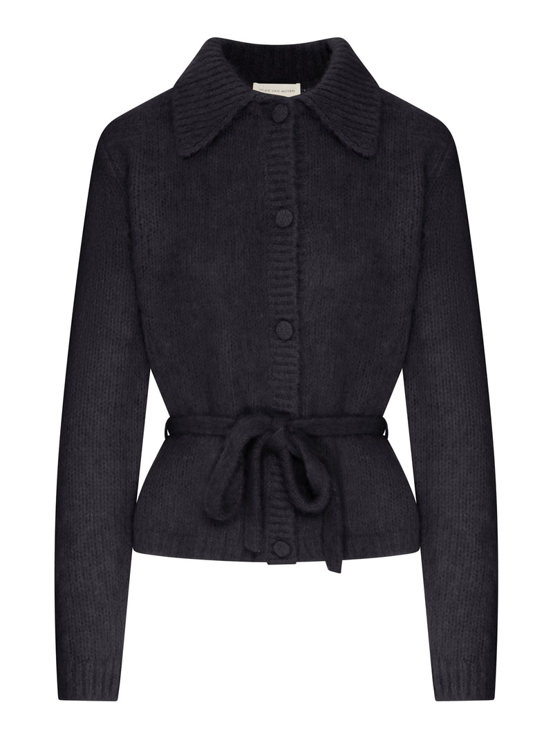 CARDIGAN IN MISTO LANA CON CINTURA