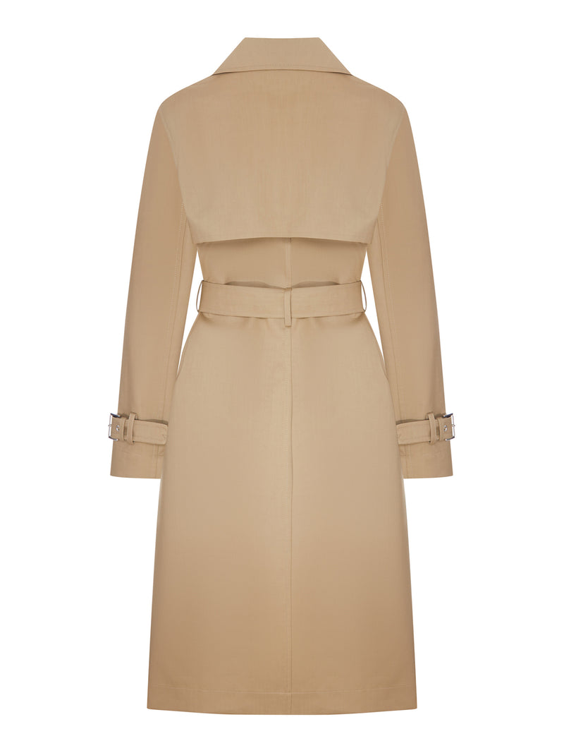 TRENCH COAT BEIGE CON CINTURA
