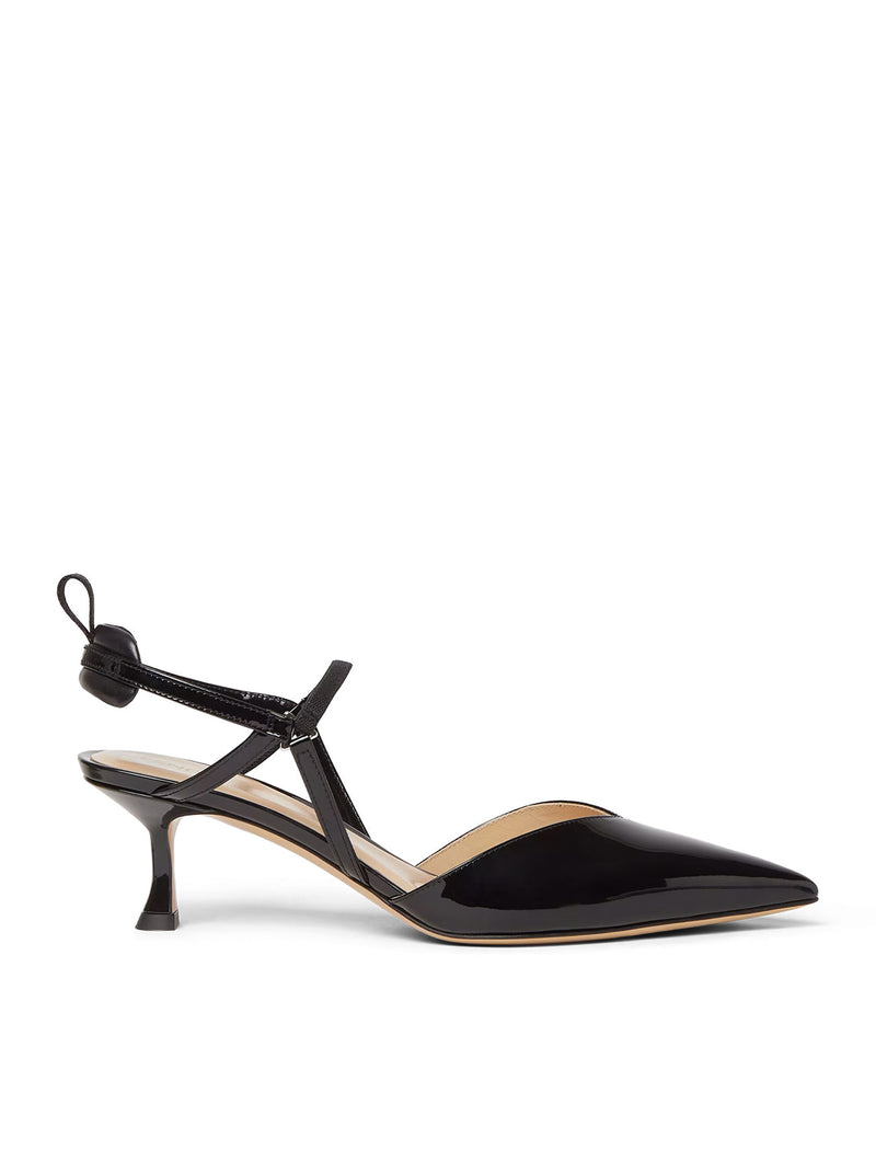 SLINGBACK VERY COLIBRÌ CON TACCO MEDIO IN PELLE VERNICIATA NERA