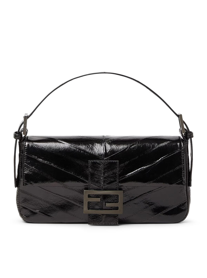BORSA BAGUETTE® 26424 IN MISSINA INTARSIATA NERA