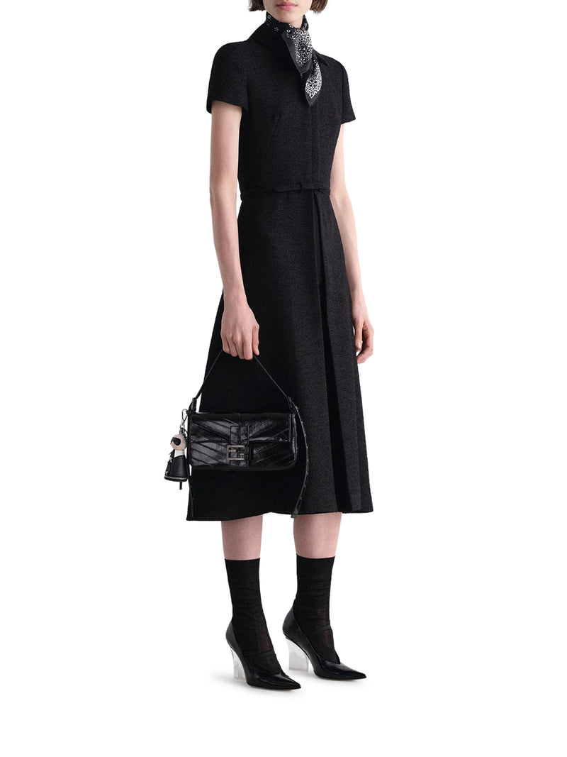 BORSA BAGUETTE® 26424 IN MISSINA INTARSIATA NERA