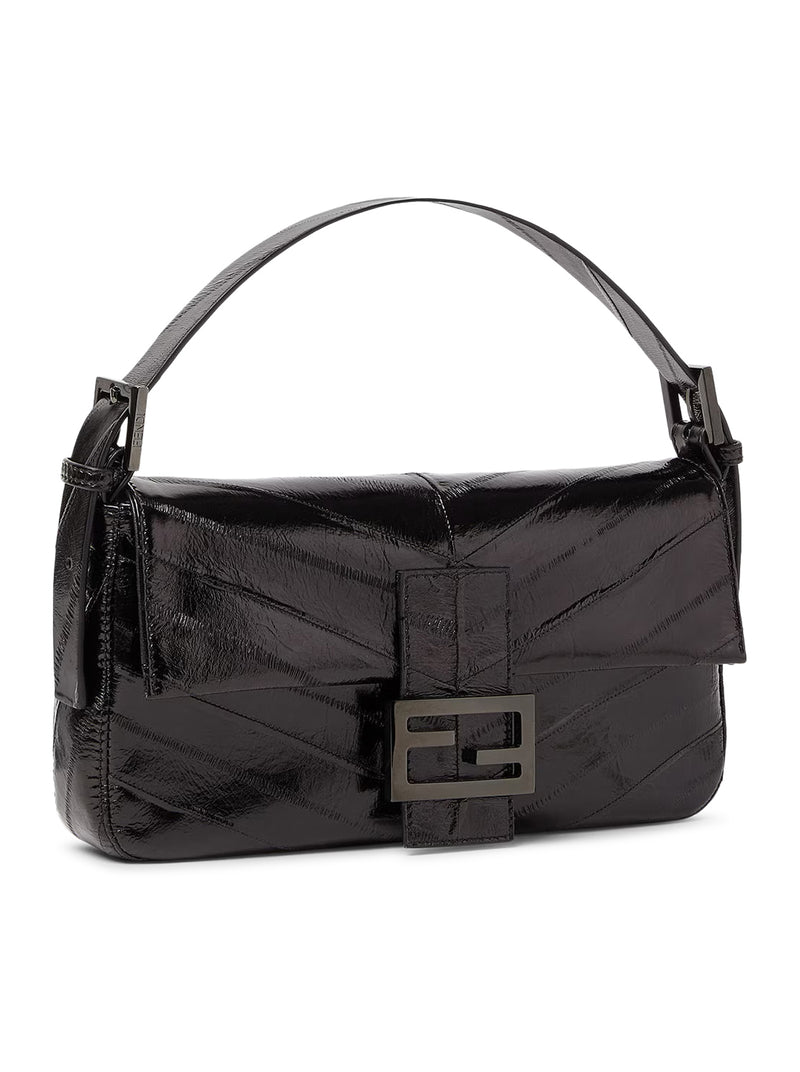 BORSA BAGUETTE® 26424 IN MISSINA INTARSIATA NERA