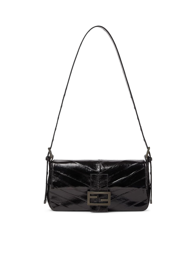 BORSA BAGUETTE® 26424 IN MISSINA INTARSIATA NERA