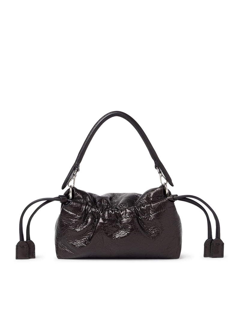 BORSA IN PELLE NERA CRACKLED BAGUETTE® SOFT SMALL
