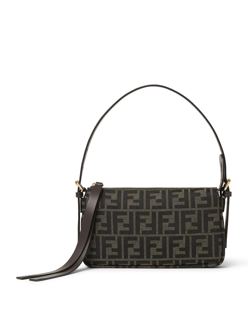BORSA ZIP TOP SMALL IN TESSUTO JACQUARD ZUCCA FF