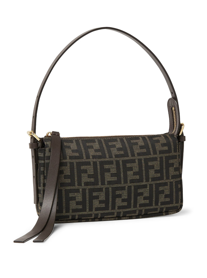 BORSA ZIP TOP SMALL IN TESSUTO JACQUARD ZUCCA FF