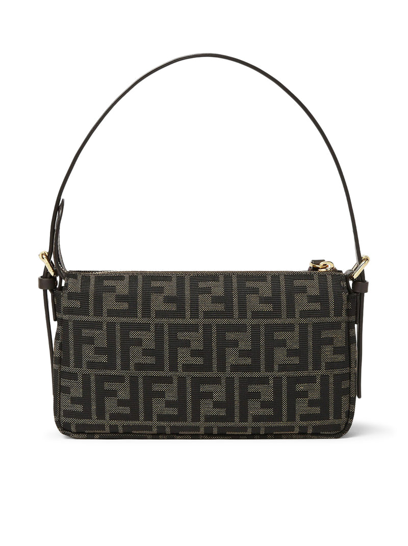 BORSA ZIP TOP SMALL IN TESSUTO JACQUARD ZUCCA FF