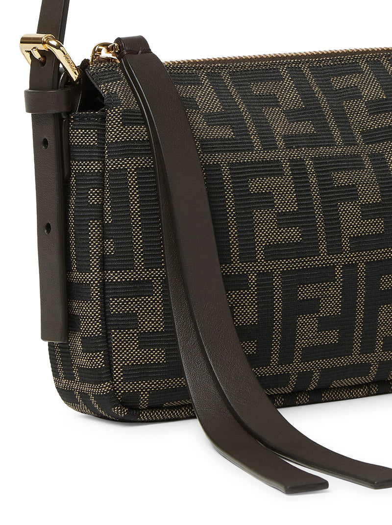 BORSA ZIP TOP SMALL IN TESSUTO JACQUARD ZUCCA FF