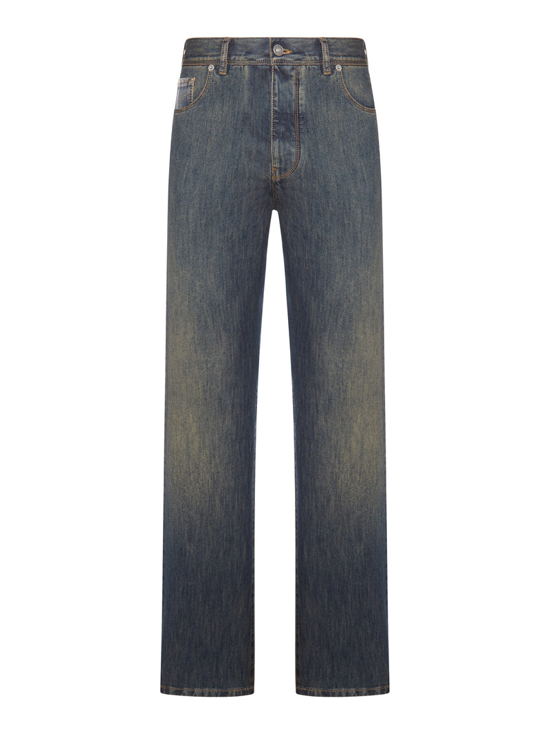 JEANS REGULAR LUNGHI IN BLU STONE WASH