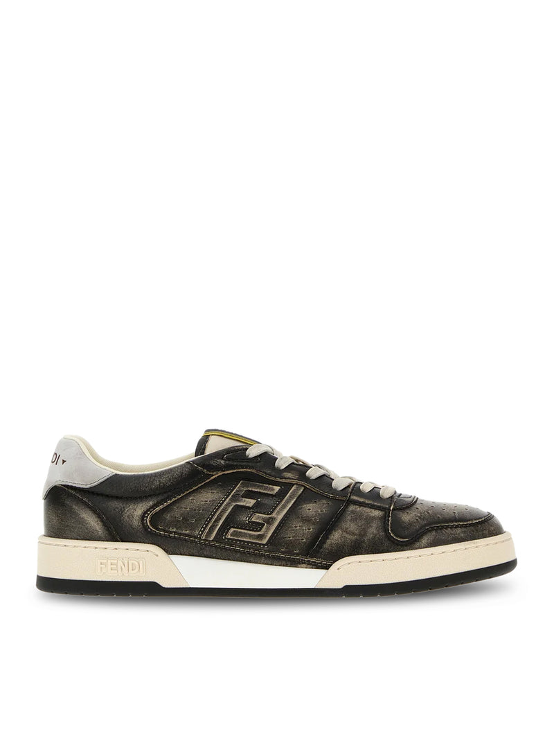 SNEAKERS MATCH IN PELLE NERA
