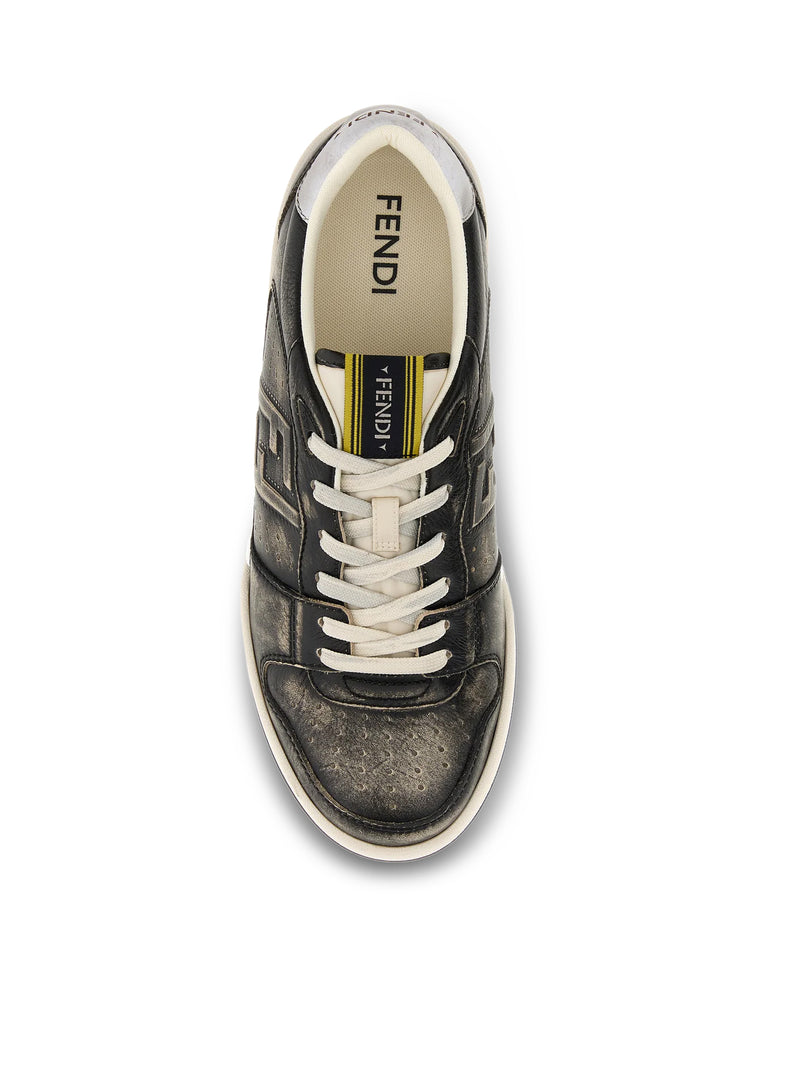 SNEAKERS MATCH IN PELLE NERA