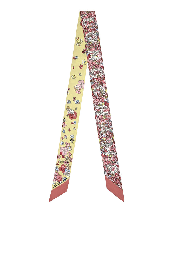FOULARD FRISE FLEURIE IN SETA