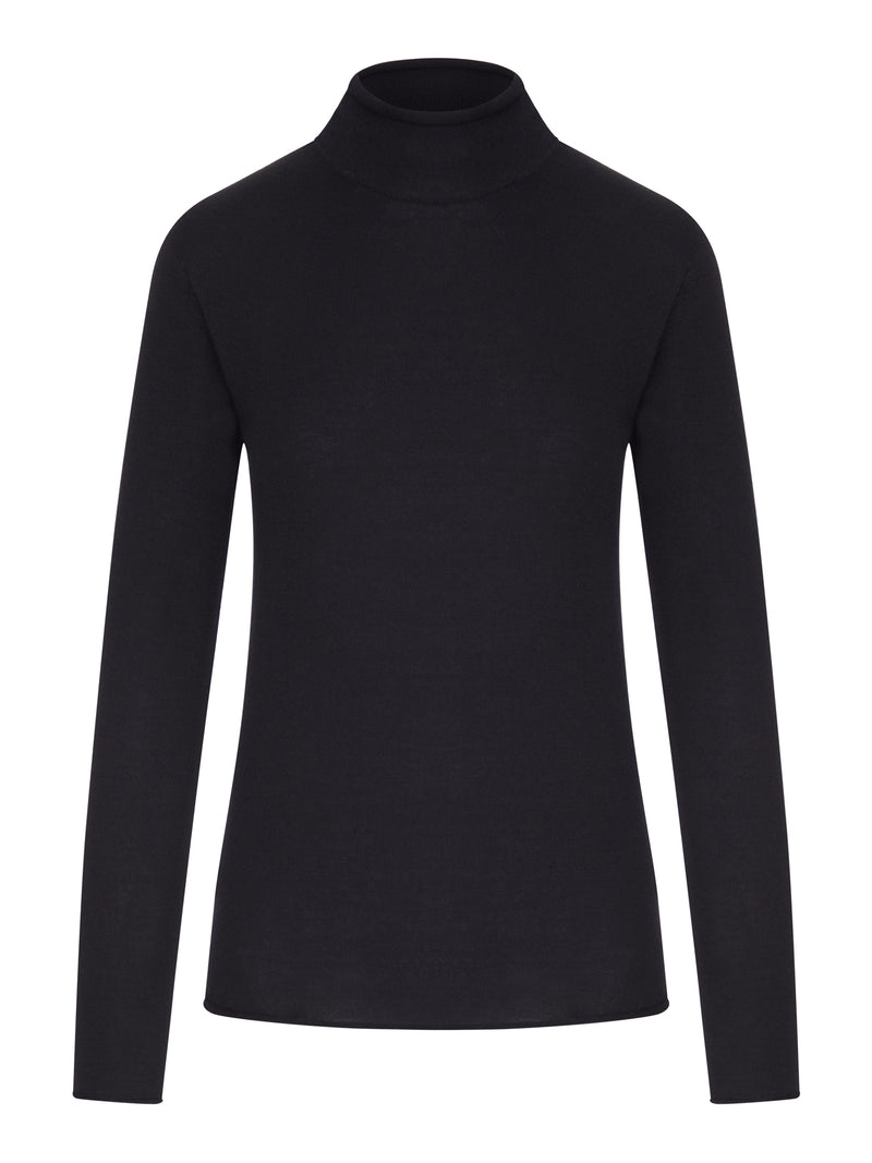 MAGLIA A COLLO ALTO IN MAGLIA FINE