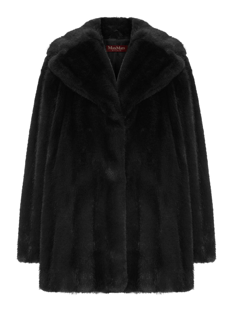 CAPPOTTO IN ECOPELLICCIA CON COLLO REVERS