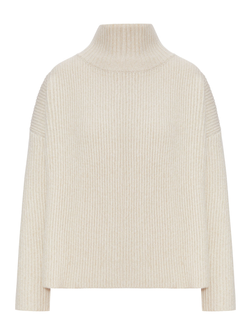 MAGLIONE DOLCEVITA IN LANA A COSTE