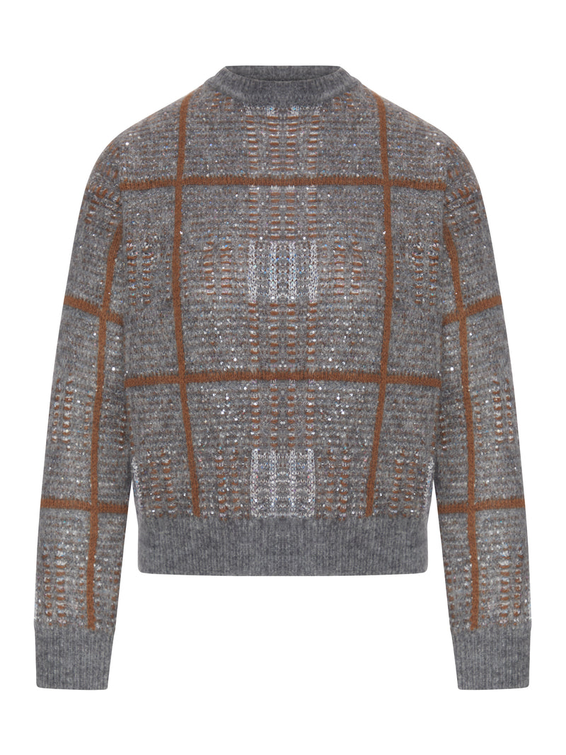 MAGLIA BOXY IN LANA, MOHAIR E CACHEMIRE