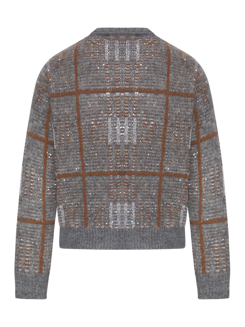 MAGLIA BOXY IN LANA, MOHAIR E CACHEMIRE