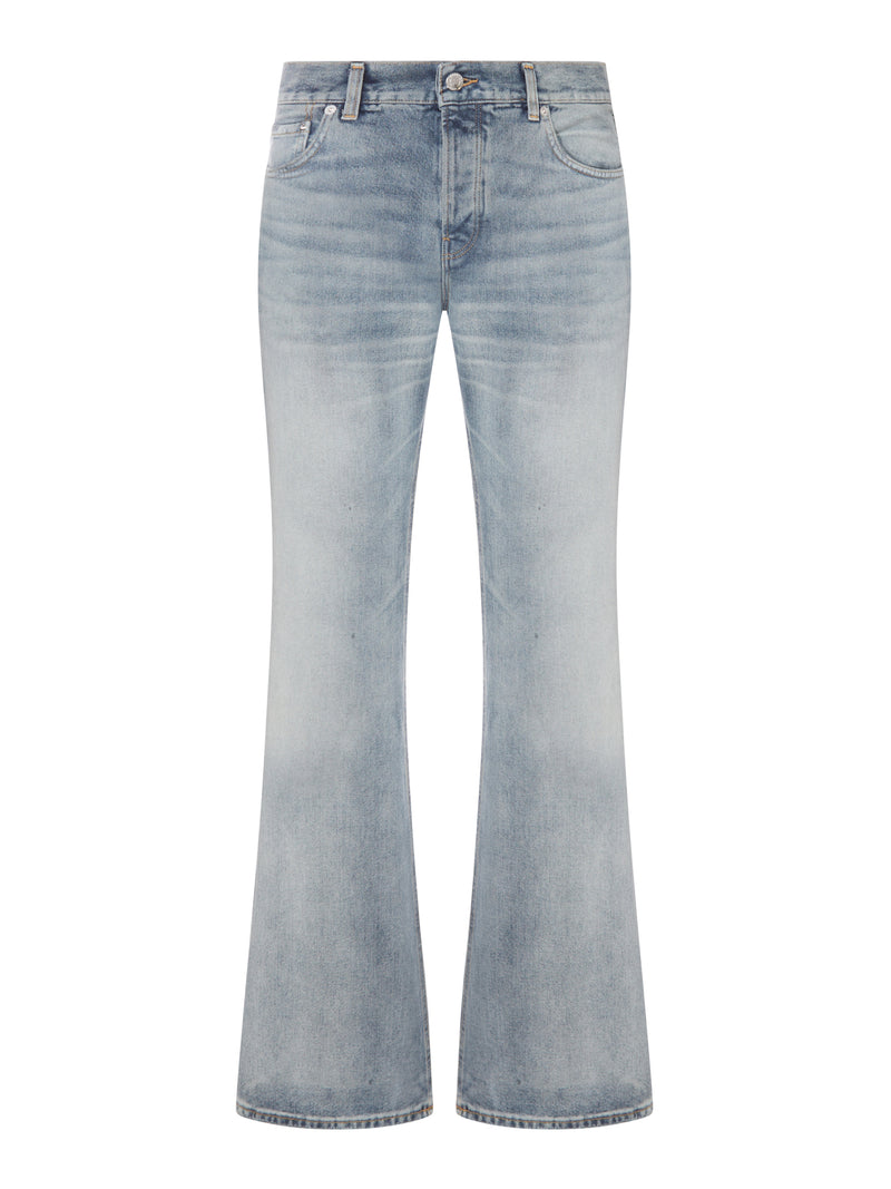 JEANS FLARE IN DENIM LAVAGGIO CHIARO