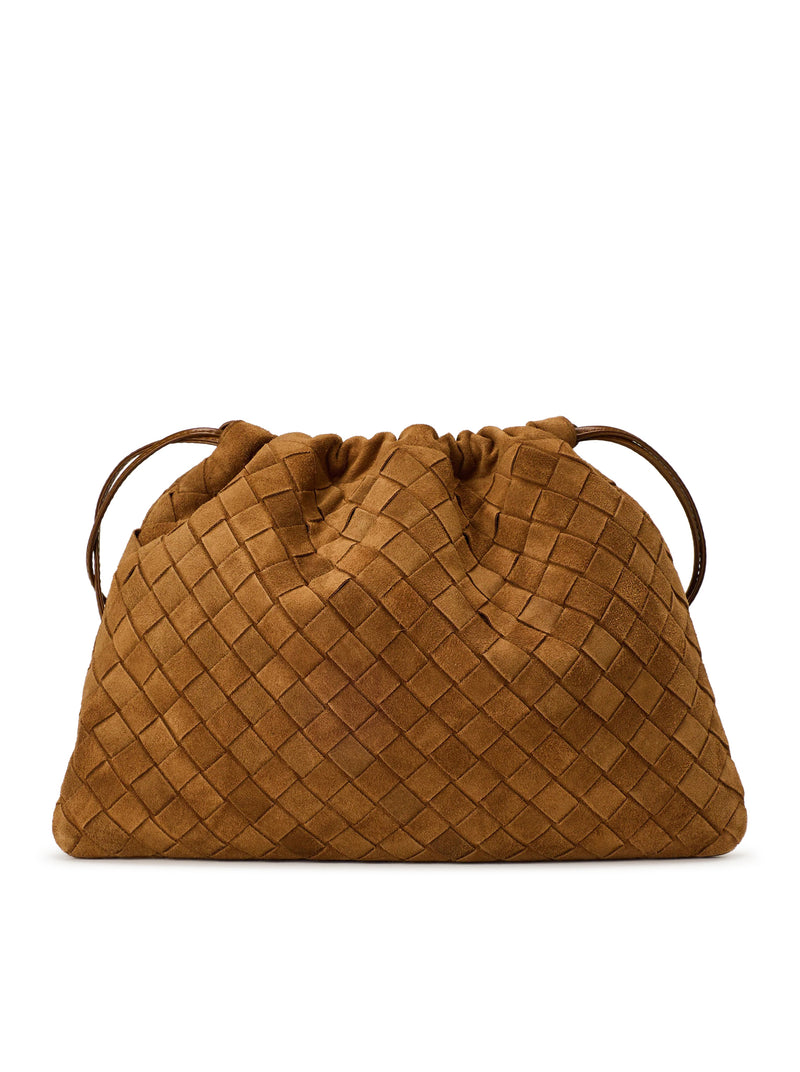 CLUTCH MEDIA IN PELLE SCAMOSCIATA