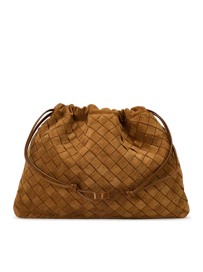 CLUTCH MEDIA IN PELLE SCAMOSCIATA