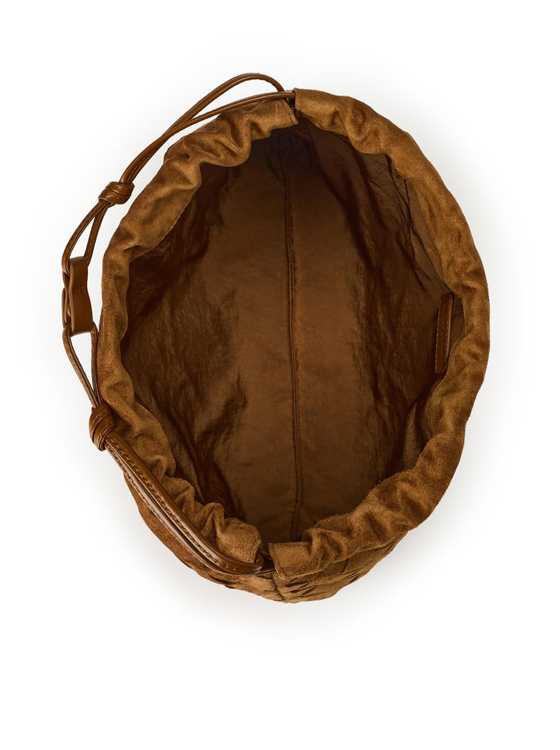 CLUTCH MEDIA IN PELLE SCAMOSCIATA