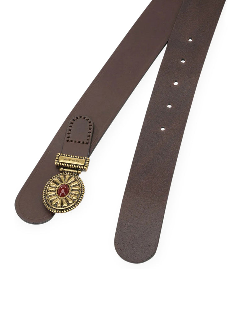 CINTURA IN PELLE "PAISLEY"