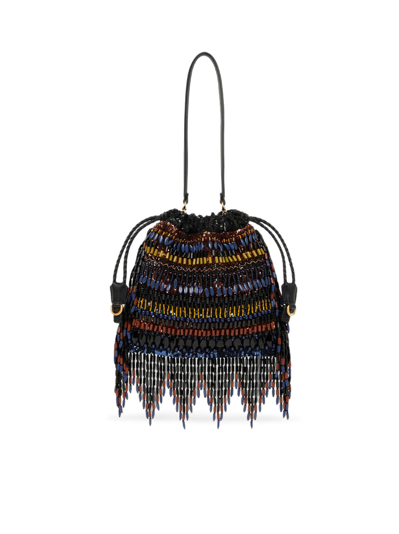 BORSA KALISPERA PICCOLA CON PAILLETTES E PERLINE