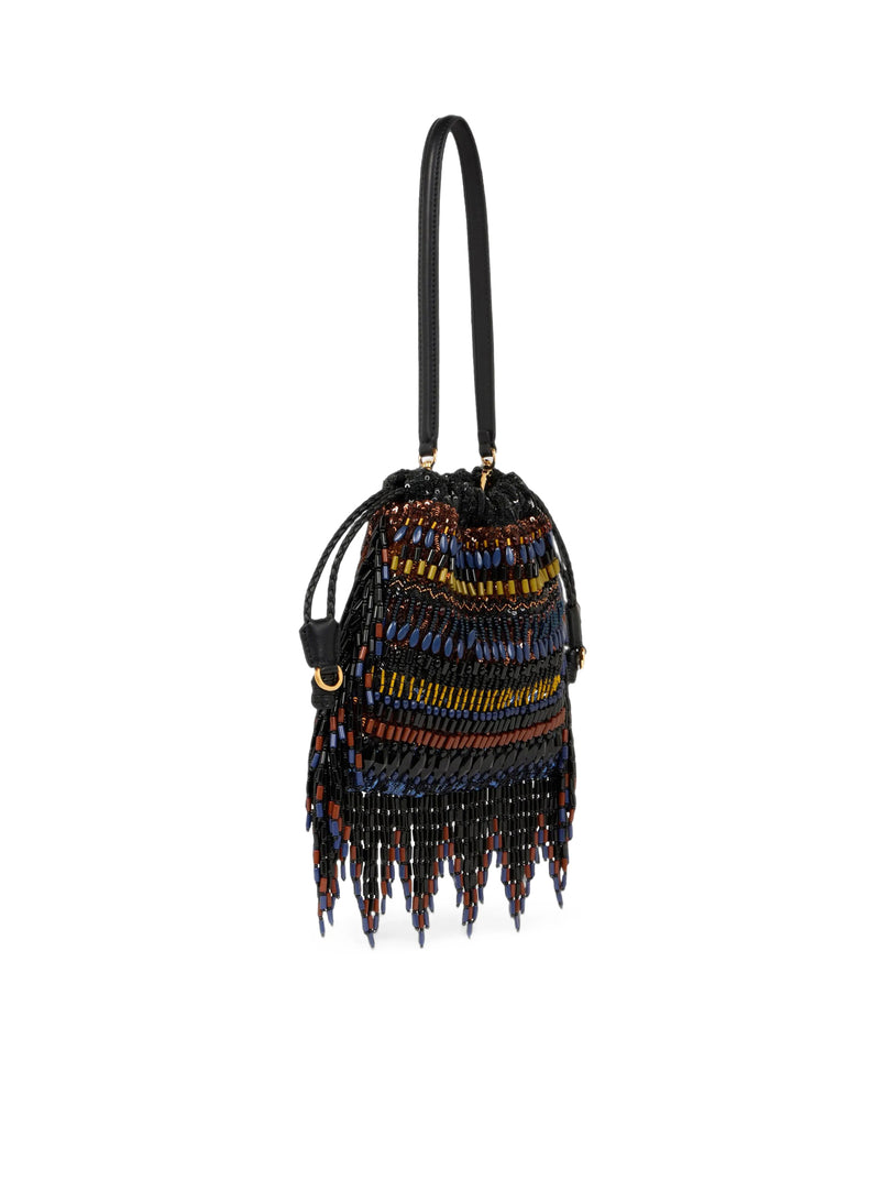 BORSA KALISPERA PICCOLA CON PAILLETTES E PERLINE