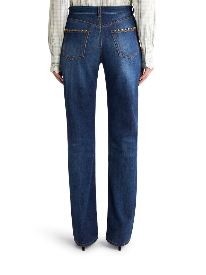JEANS STRAIGHT LEG CON BORCHIE