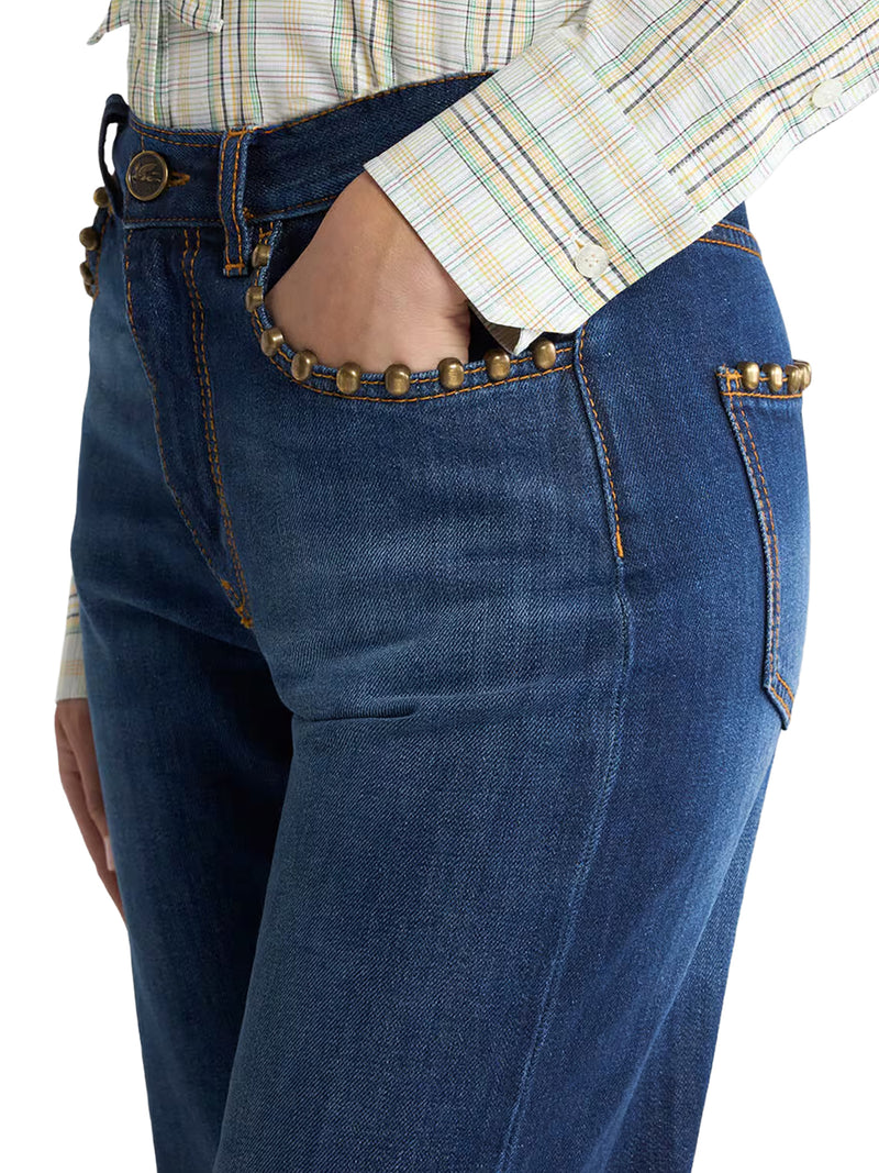 JEANS STRAIGHT LEG CON BORCHIE
