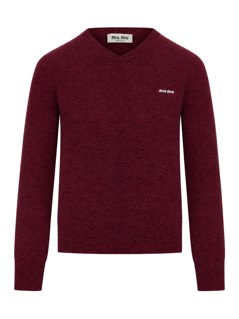 MAGLIONE IN LANA CON SCOLLO A V