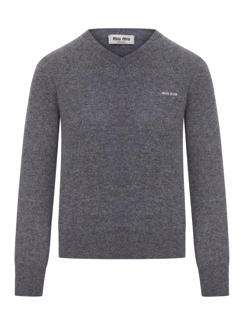MAGLIONE IN LANA CON SCOLLO A V