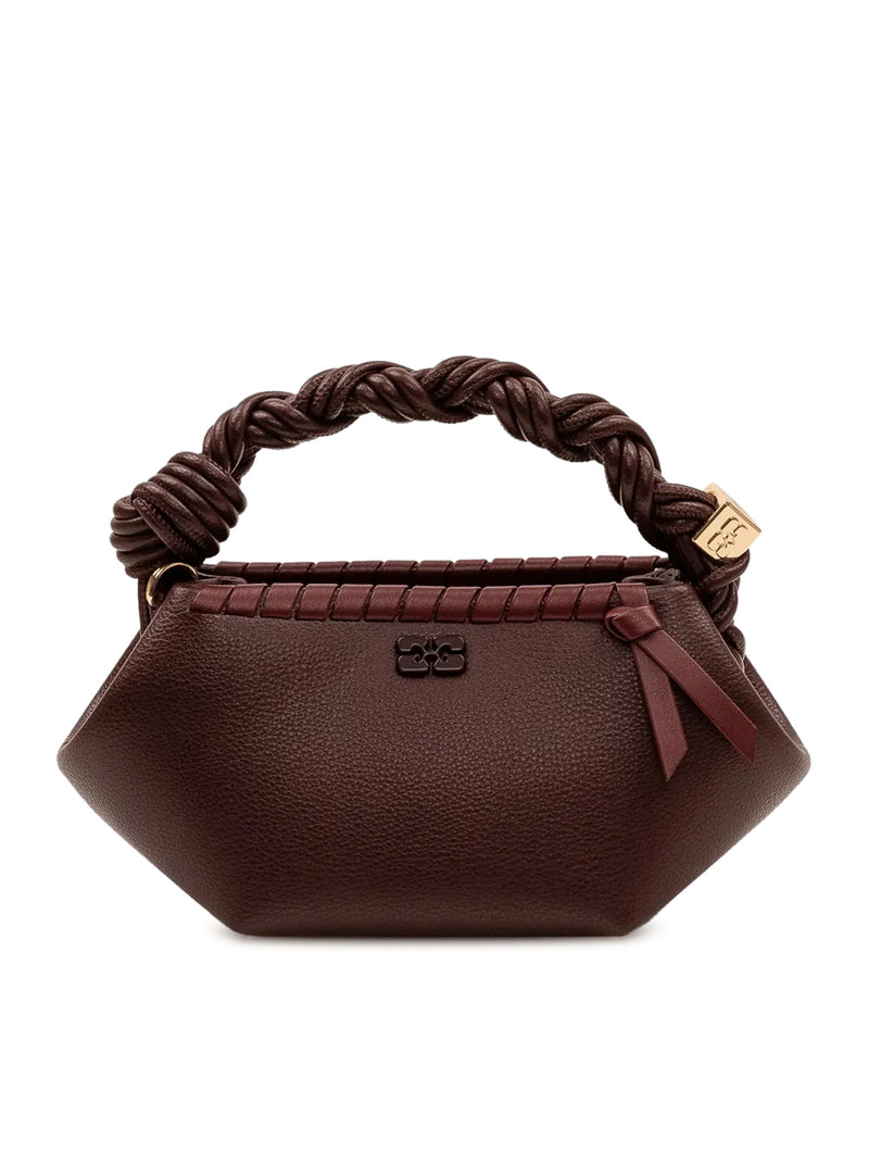 BORSA BOU MINI TRESSÉ A TRACOLLA IN PELLE MARTELLATA