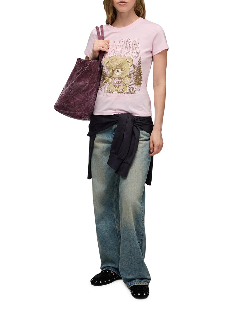 T-SHIRT DALLA VESTIBILITÀ ADERENTE CON STAMPA