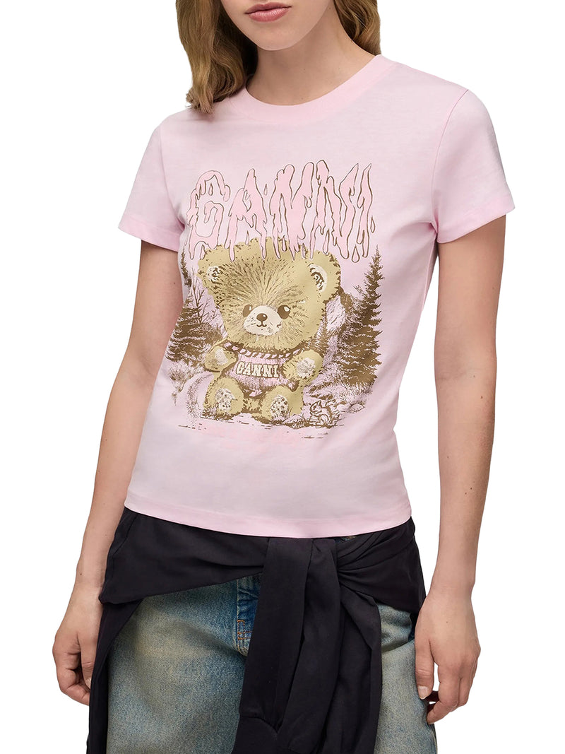 T-SHIRT DALLA VESTIBILITÀ ADERENTE CON STAMPA