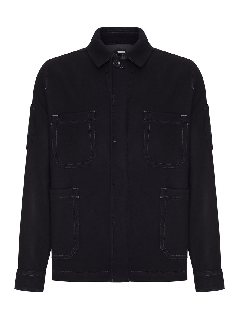 OVERSHIRT IN FELTRO DI LANA