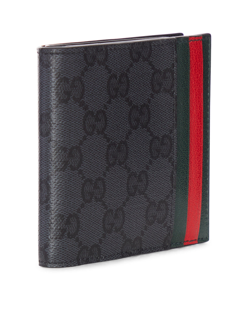 PORTAFOGLIO BI-FOLD CON FESSURE PER CARTE CON NASTRO WEB