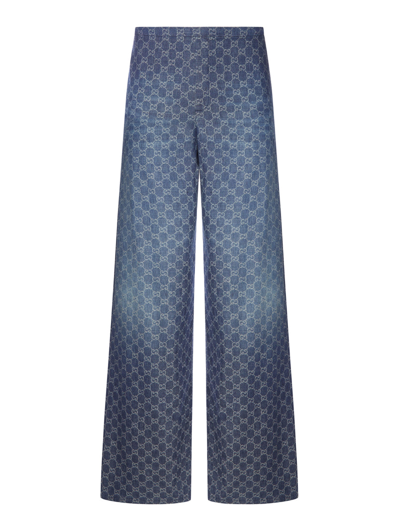 PANTALONE IN COTONE GG ALL-OVER