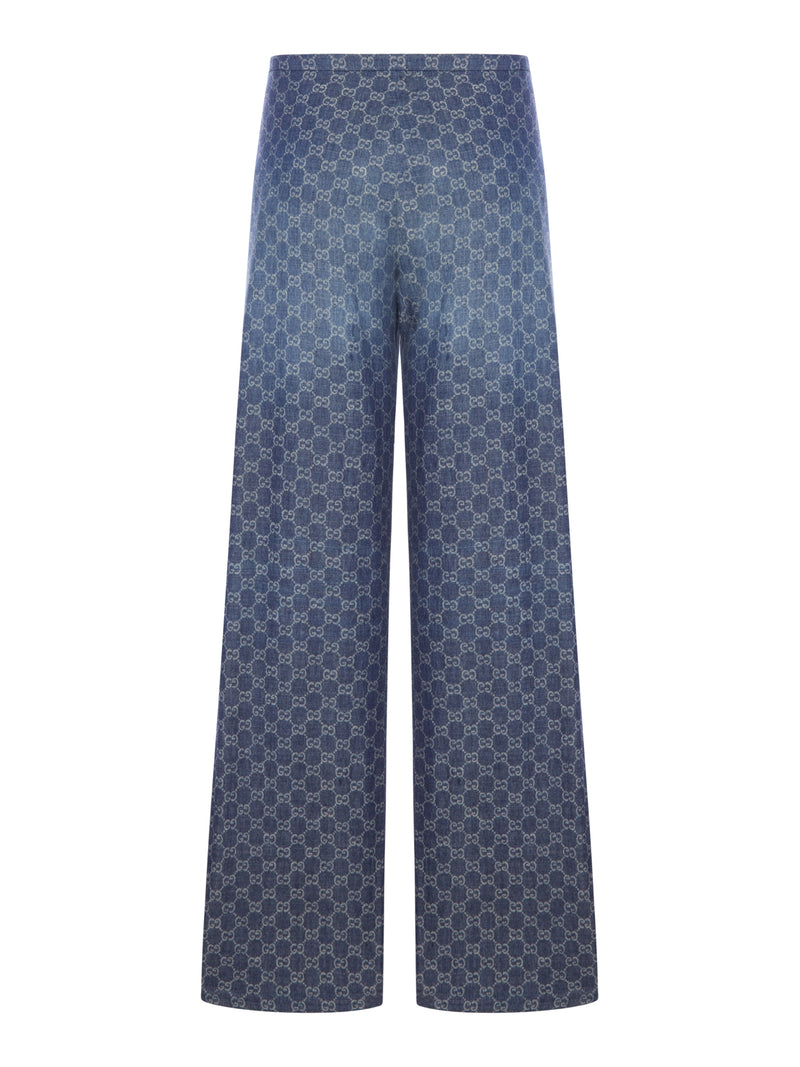 PANTALONE IN COTONE GG ALL-OVER