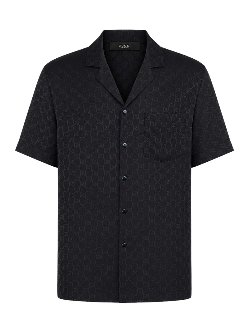 CAMICIA IN SETA JACQUARD GG