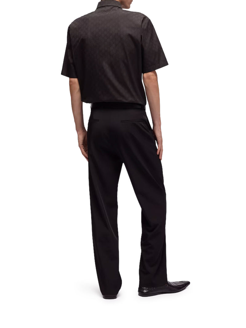 CAMICIA CON ZIP IN POPELINE DI COTONE GG