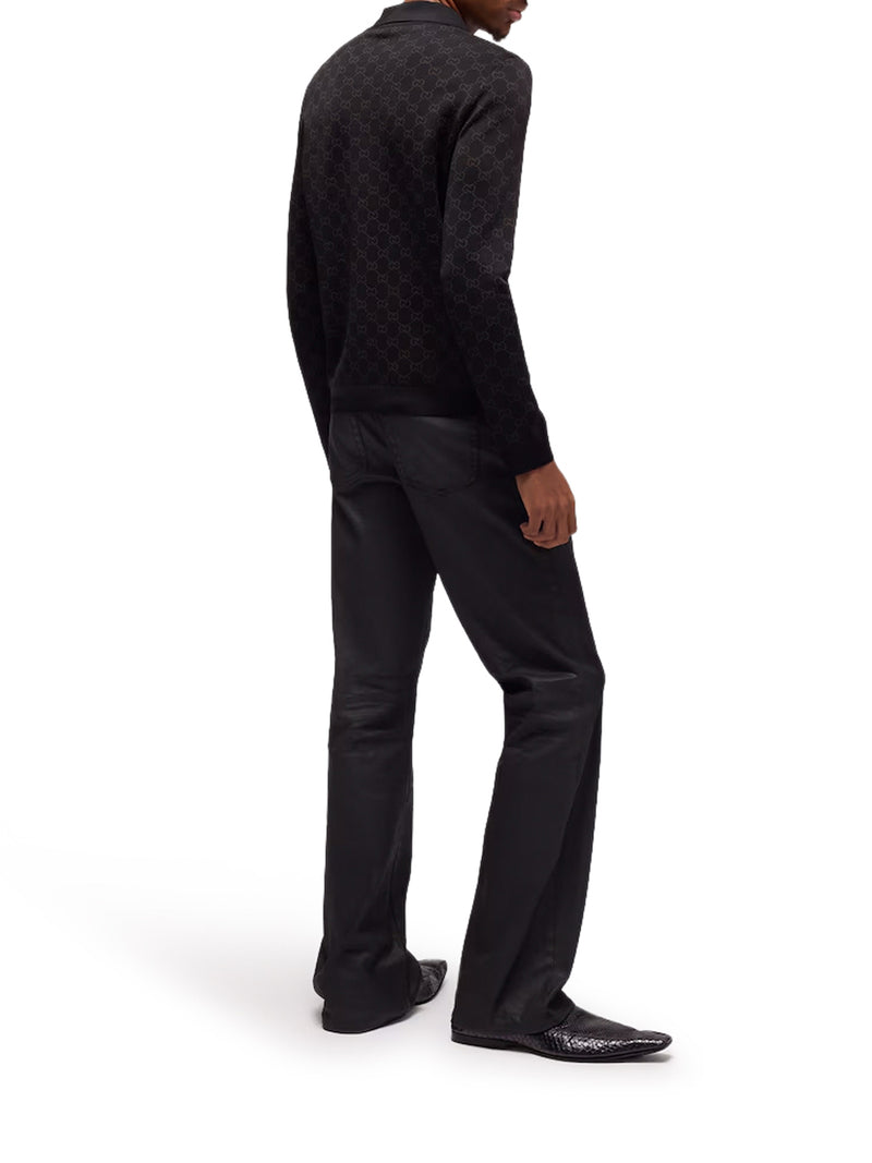 POLO IN VISCOSA GG JACQUARD