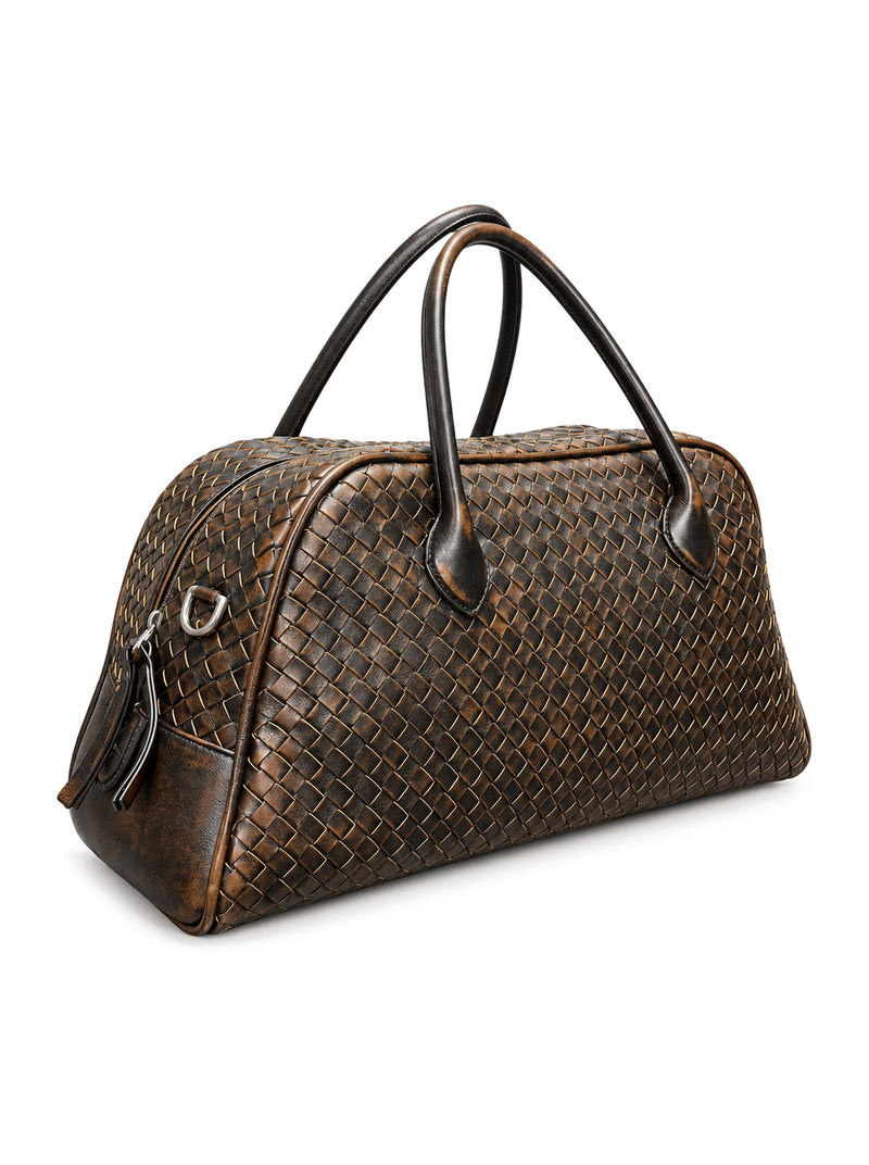 BORSA IN PELLE INTRECCIATA
