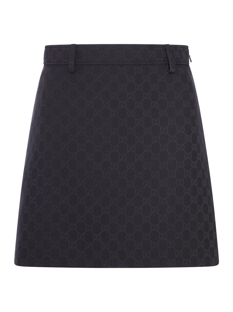 MINIGONNA IN MISTO COTONE GG