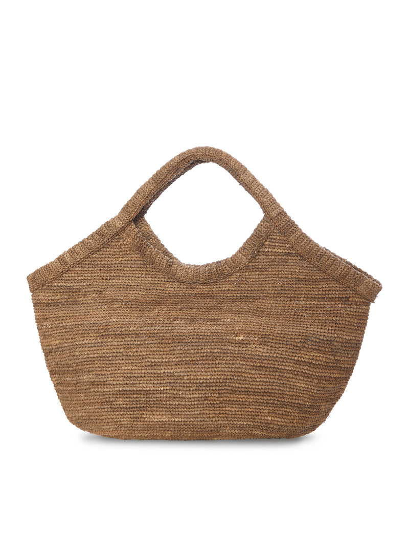 BORSA SHOPPER IN RAFIA INTRECCIATA