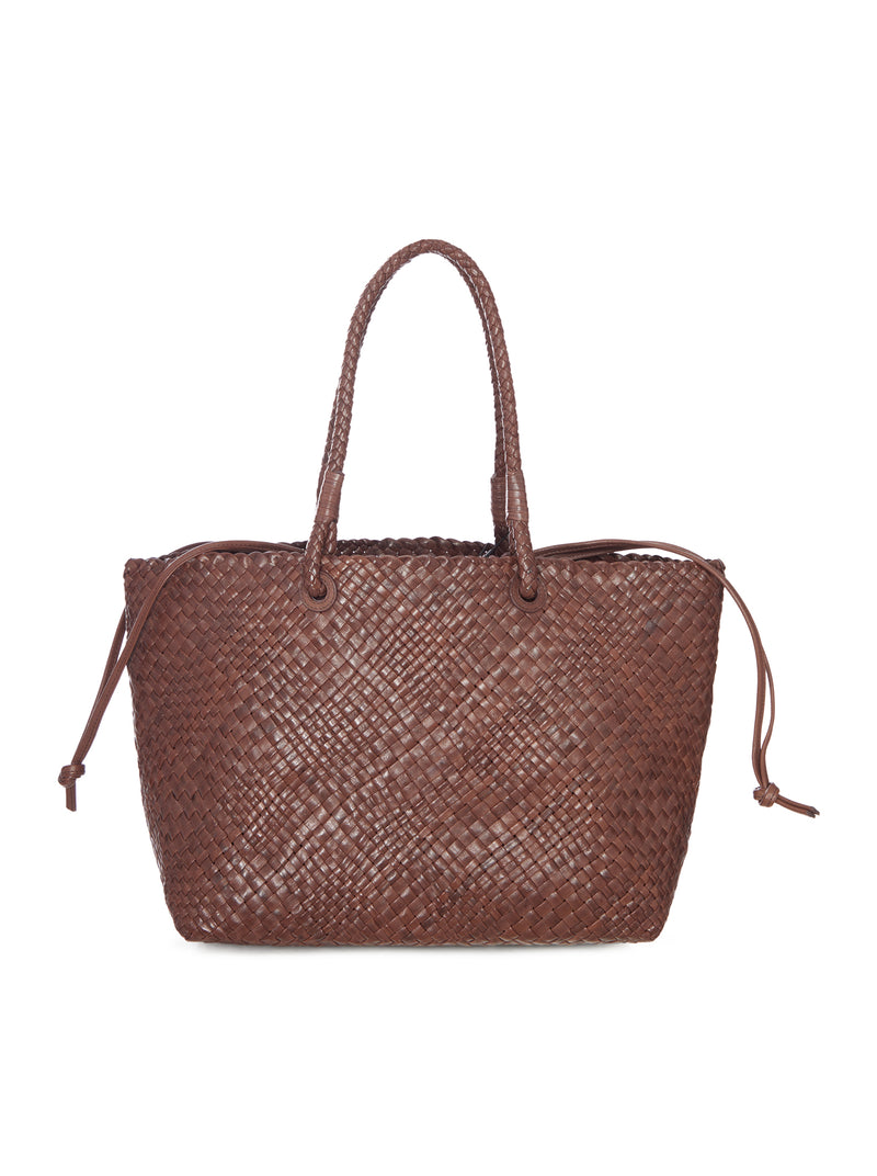 BORSA TOTE IN PELLE INTRECCIATA
