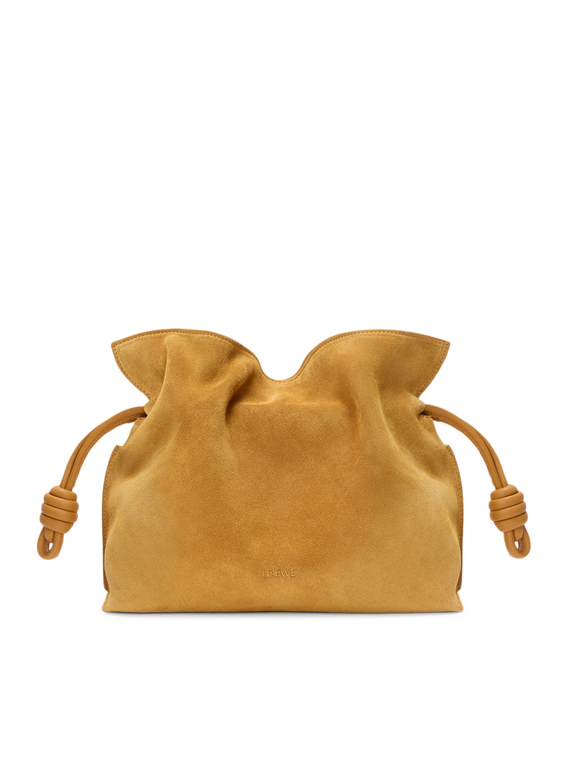 BORSA FLAMENCO CLUTCH MEDIA IN PELLE SCAMOSCIATA