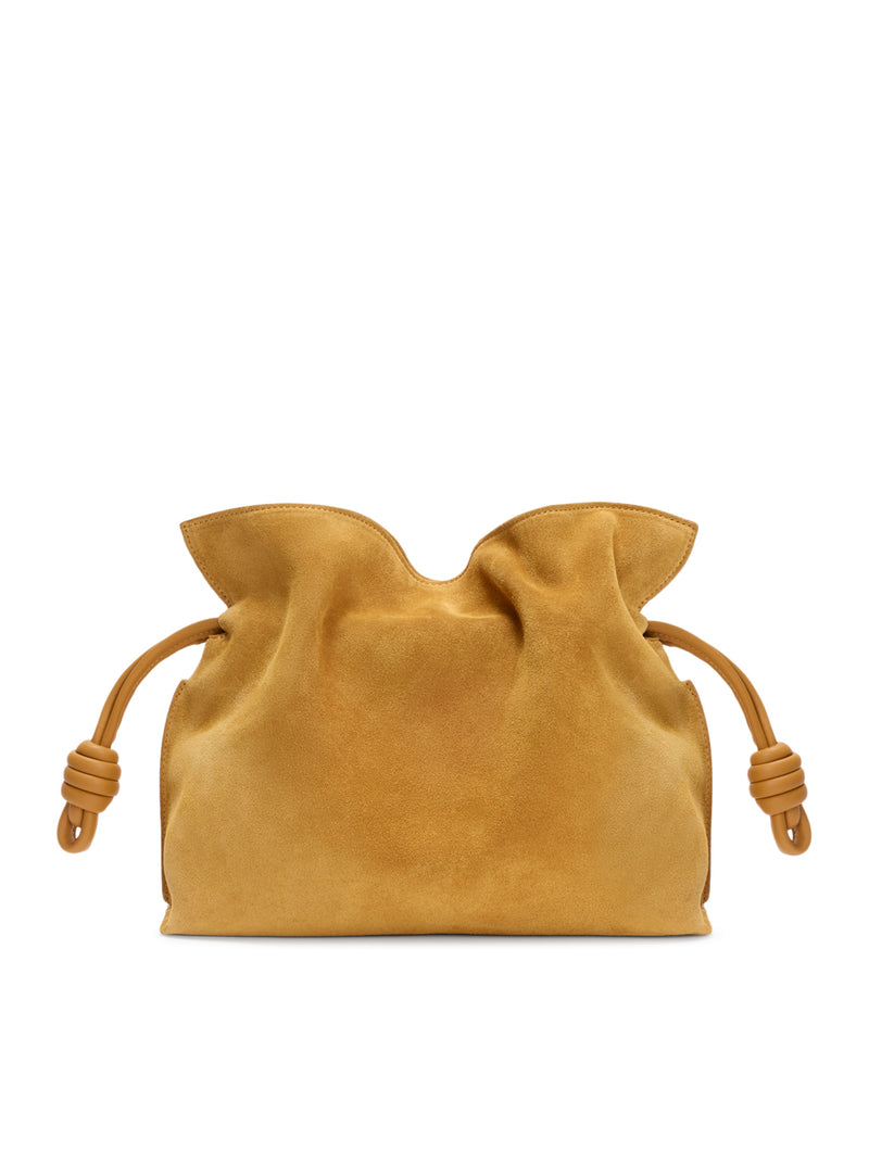 BORSA FLAMENCO CLUTCH MEDIA IN PELLE SCAMOSCIATA