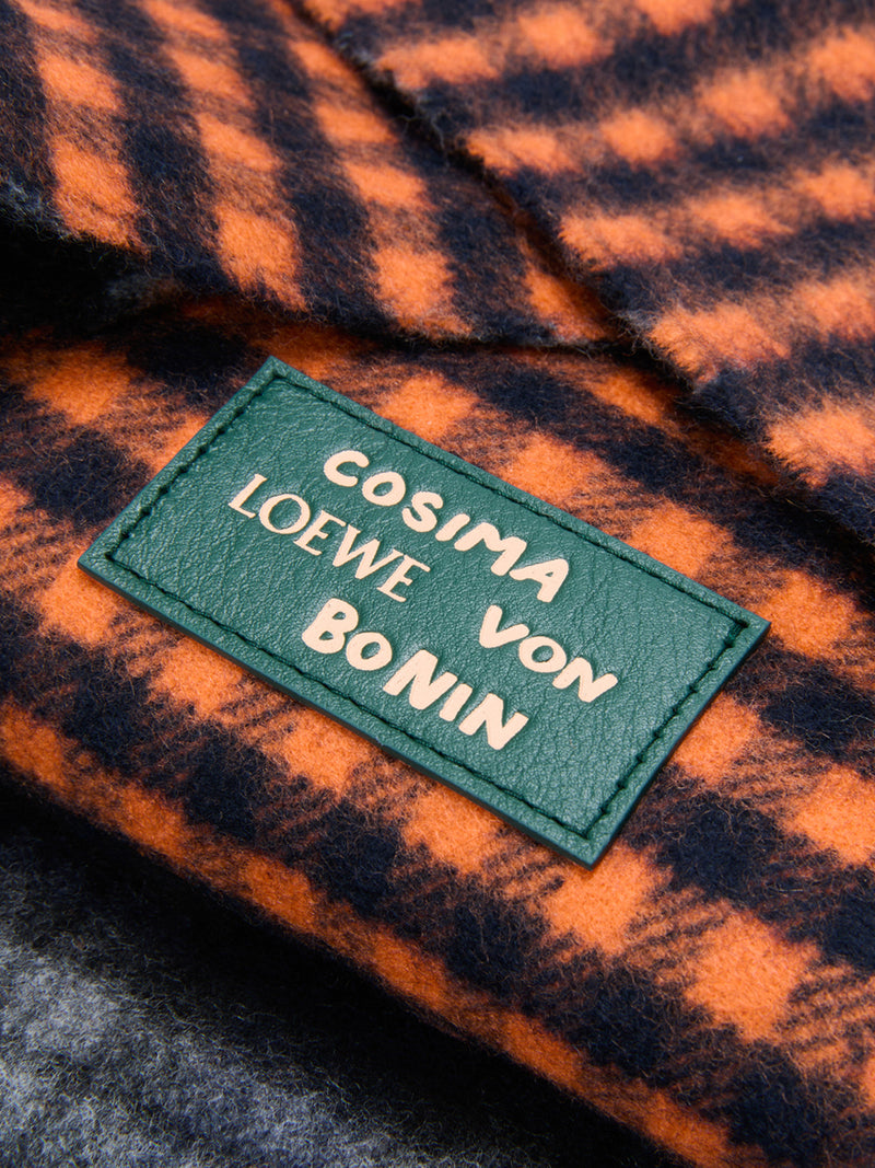 SCIARPA IN MISTO LANA E CASHMERE JACQUARD CON MOTIVO A QUADRI